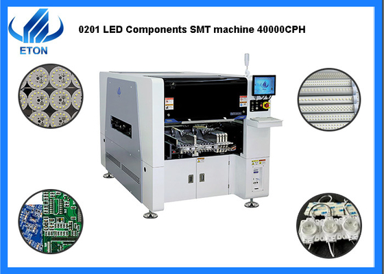 A elevada precisão SMT escolhe a cabeça dobro da máquina do lugar inteligente para produtos do diodo emissor de luz