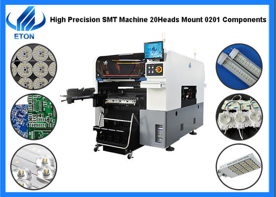 Picareta do bulbo do diodo emissor de luz da elevada precisão e máquina 98000CPH do lugar para 0201 componentes