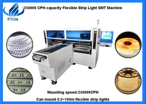Máquina de recolha e colocação para luz de banda flexível 1M - 100M 250000CPH cabeças de módulo duplo
