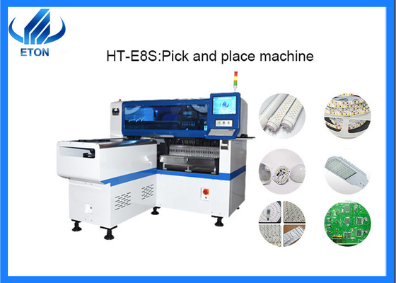 Máquina de montagem SMT HT-E8S-1200: PCB de 0,5-5 mm, 45000CPH, Visão+Correção de marca