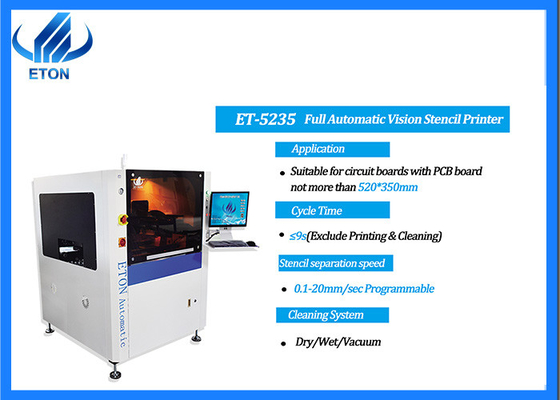 Impressora automática de estêncil ET5235 para máquina de seleção e colocação SMT