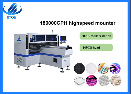 Máquina de montagem SMT 34 bocal para 1,2m LED Batten / tubo PCB Machine