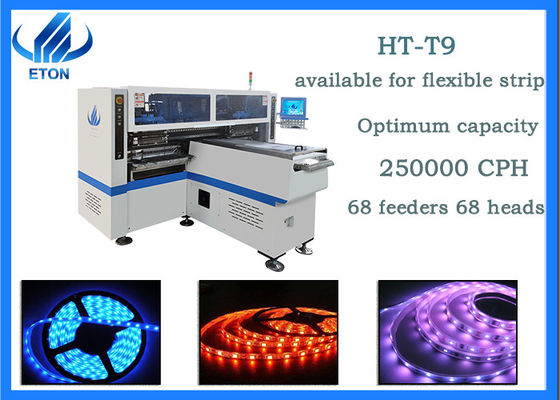 as câmaras digitais 250000CPH do PWB 5 do comprimento 250mm*any conduziram a máquina flexível da montagem de SMT da tira