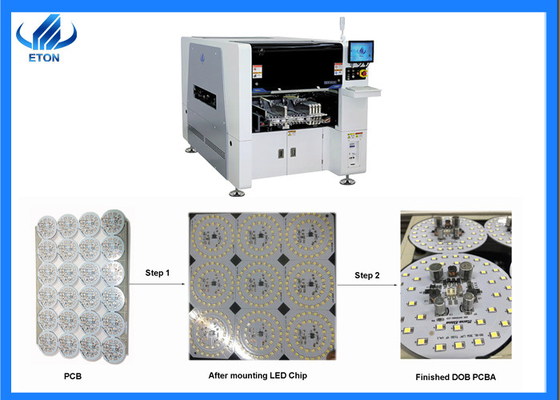 Cadeia de fabricação linha do PWB do motorista do diodo emissor de luz da elevada precisão de produção automática de SMT da máquina