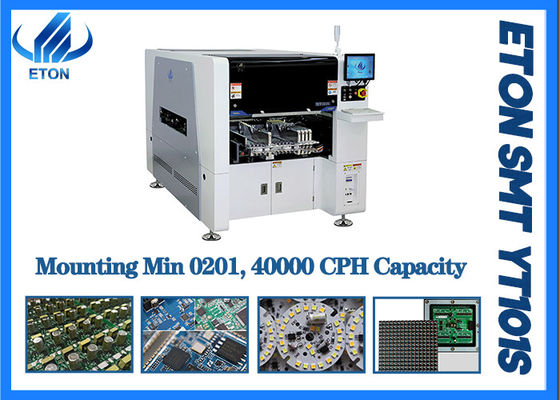 Máquina de fabricação componente 40000 CPH do diodo emissor de luz 0201 para a placa do PWB da elevada precisão