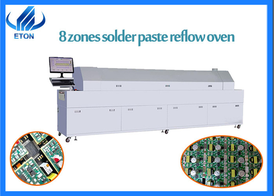 8 bulbos do DOB de Oven Solder Paste Oven With 450mm Mesh For do Reflow de SMT das zonas/luzes de rua