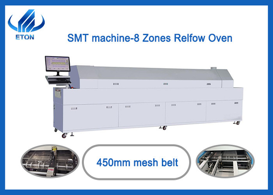 8 bulbos do DOB de Oven Solder Paste Oven With 450mm Mesh For do Reflow de SMT das zonas/luzes de rua