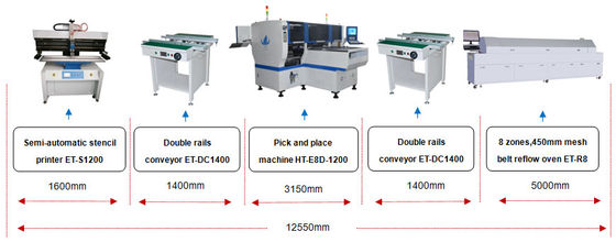 Motor magnético linear LED Bulb Tube Strip Light Making Machine Modulo duplo 90000CPH 8KW