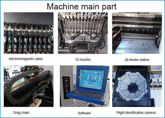 Máquina da montagem de SMT da identificação do voo do alinhamento da visão por computador do conjunto do PWB 45000CPH