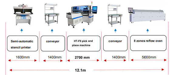 68 Cabeças 68 Estações de alimentação 250000CPH SMT Pick Place Machine para tubos LED e luzes de tira