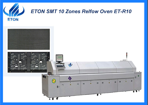 Máquina de forno de refluxo de linha SMT 10 zonas para solda de PCB
