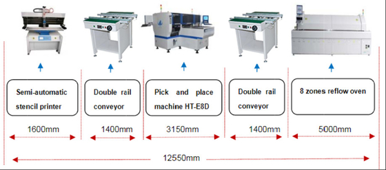 CE SMT pick and place machine multifuncional 24 cabeças de montagem