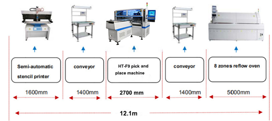 Máquina de montagem de PCB rígido linear com 200000-250000 CPH