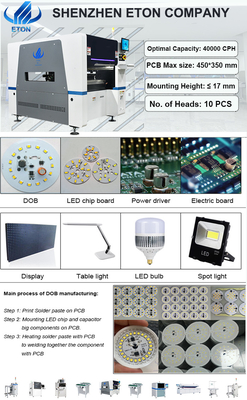 Precisão automática da máquina 8KW 0.04mm da picareta e do lugar de 9000CPH SMT